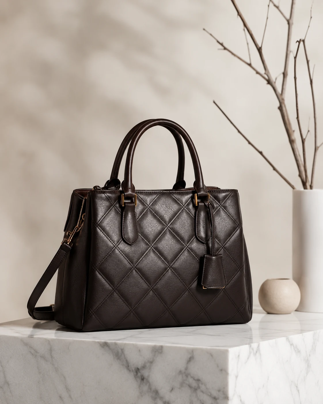 Structured luxury handbags