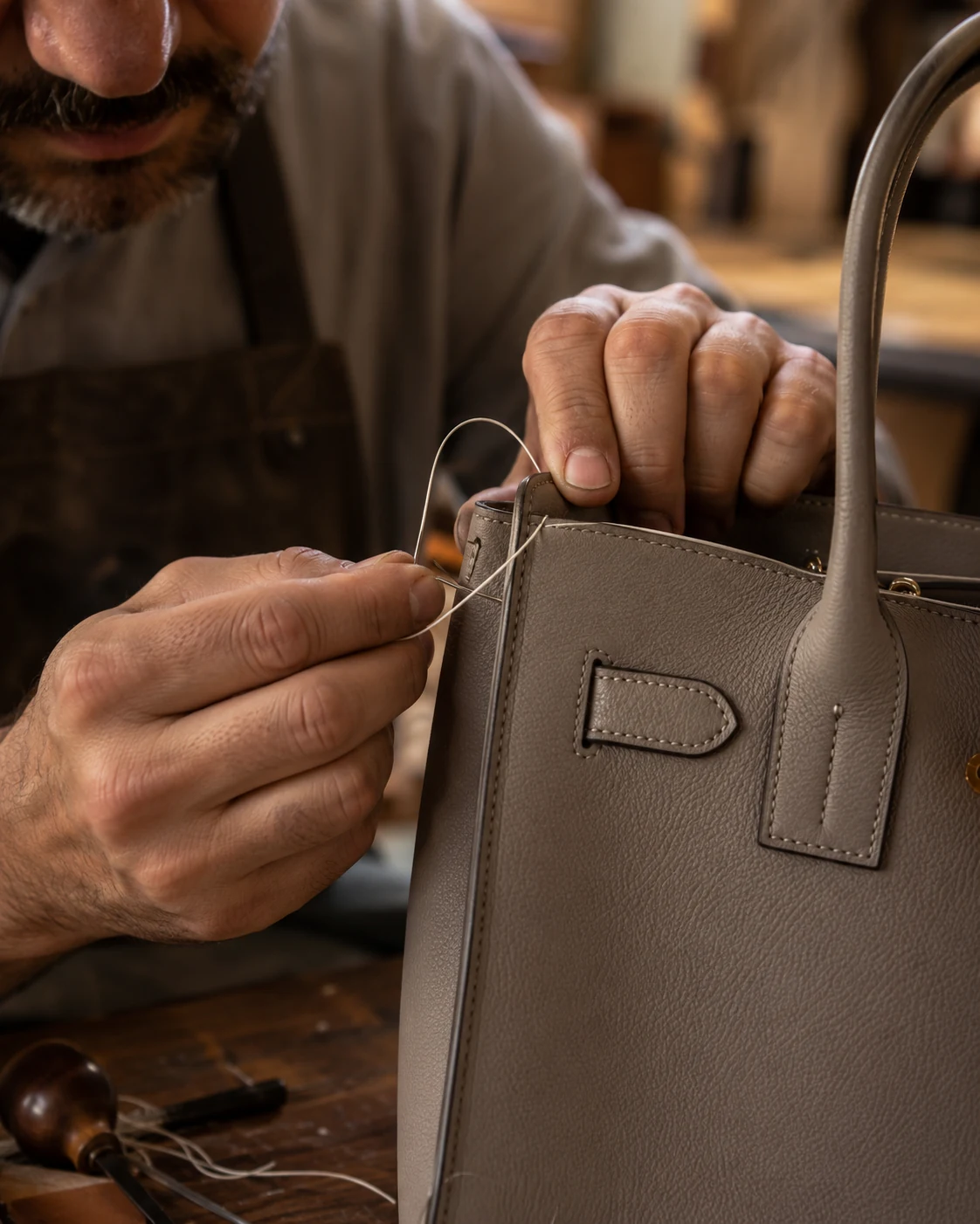Premium leather samples, fittings and handbag components